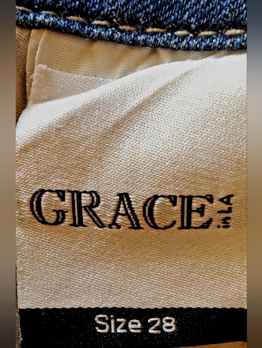 Grace in LA Light Blue Skinny Jeans with Floral Embroidery Sz 28 - Picture 9 of 11